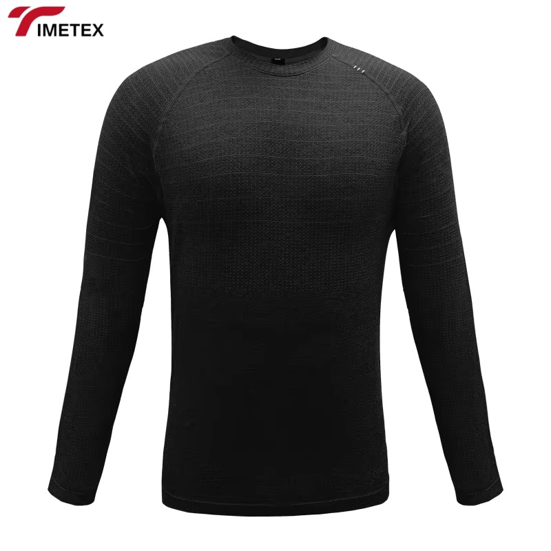 TIMETEX Custom Logo Casual Long Tights Compression Breathable Moisture-Wicking Gym Sport T-Shirt Quick Dry for Men