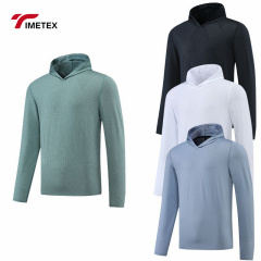 New Sports Men's Long Sleeve T-shirt Hooded Outdoor Sports Fitness Running Training Quick Dry Leisure Breathable Autumn Clothing