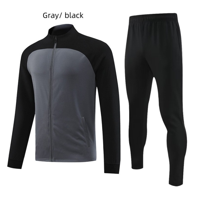 Men's Long-Sleeved Football Training Suit Solid Team Shirt for Adults Eco-Friendly Plus Size Sports Apparel for Running Games