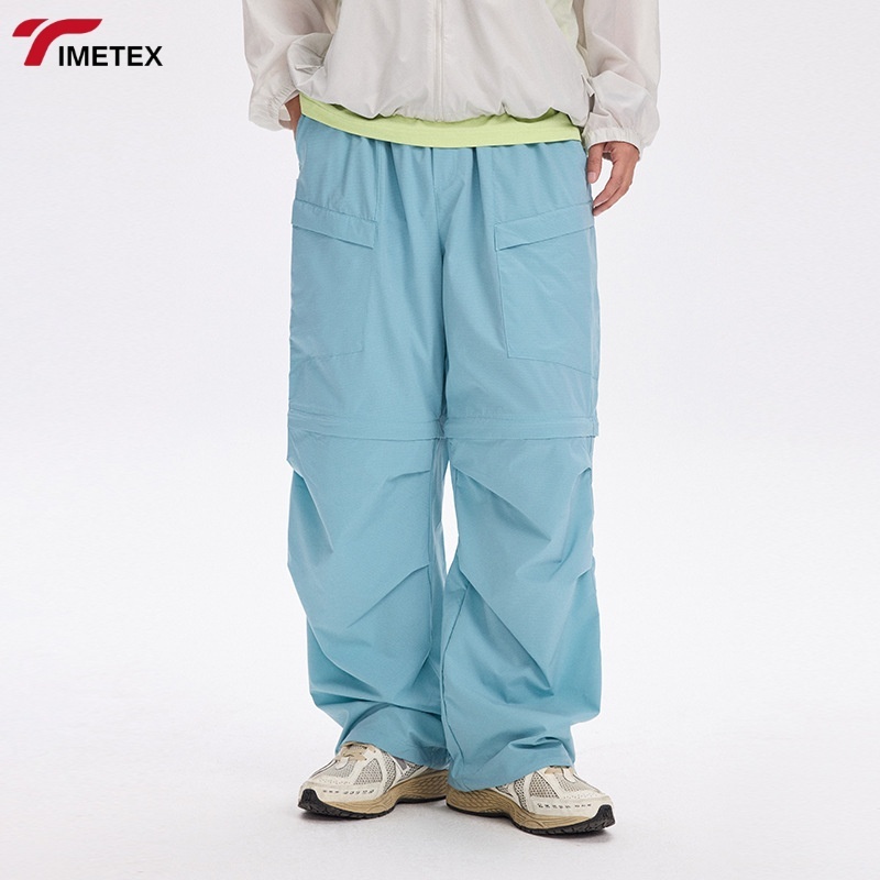 TIMETEX Detachable UPF50+ Sunscreen Pants Casual Mid Waist Flat 25+ Long Shorts Outdoor Workwear Waterproof Breathable for