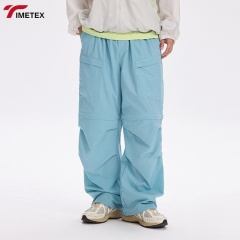 TIMETEX Detachable UPF50+ Sunscreen Pants Casual Mid Waist Flat 25+ Long Shorts Outdoor Workwear Waterproof Breathable for
