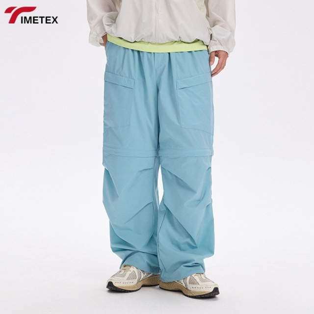 TIMETEX Detachable UPF50+ Sunscreen Pants Casual Mid Waist Flat 25+ Long Shorts Outdoor Workwear Waterproof Breathable for