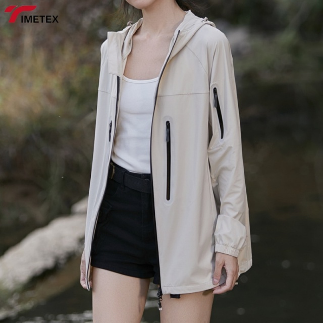 TIMETEX UPF 50+  Quick Drying Summer Jacket Elastic Lightweight Custom Print Soft Skin Friendly Softshell Cooling Plain Dyed