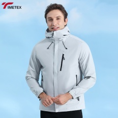 TIMETEX Men's Winter Jacket Waterproof Zipper Women's Sun protection Jacket Solid Pattern Autumn Winter Collection