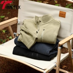 TIMETEX Men's MicroPile Pocket Jacket Solid Black XL Eco-Friendly Light Weight Modern Regular Zipper PF Standard