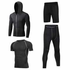 Custom Logo Fitness Wear Men Gym Training Jogging Compression Gym Wear Men Tracksuit Set