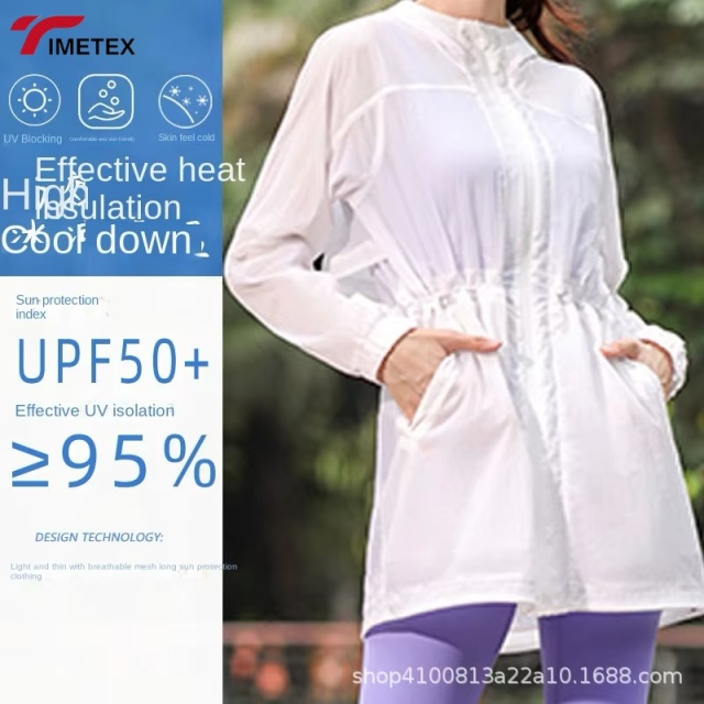 TIMETEX Unisex Sportswear Breathable Moisture Wicking Blouse UPF50 Regular Athleisure Hot Selling Cross Trench Coats Women