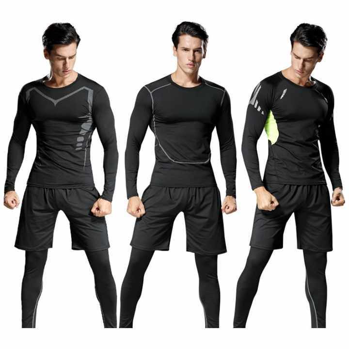 Fashion 3 Piece Latest Design Men Suit Casual Long Sleeve Running Training 3 Piece Activewear Set
