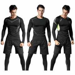 Fashion 3 Piece Latest Design Men Suit Casual Long Sleeve Running Training 3 Piece Activewear Set