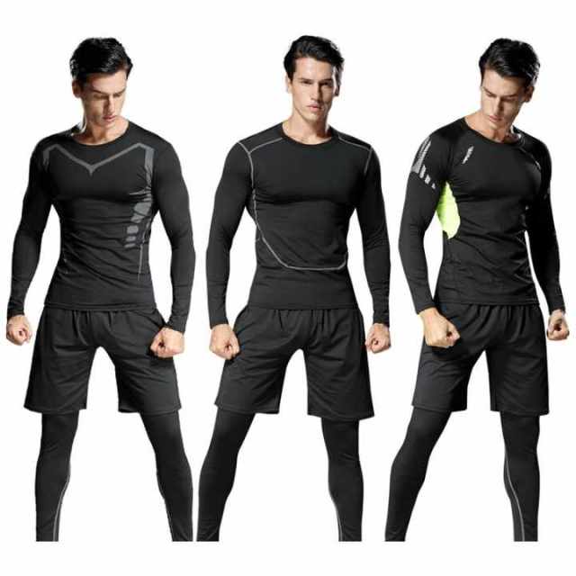 Fashion 3 Piece Latest Design Men Suit Casual Long Sleeve Running Training 3 Piece Activewear Set