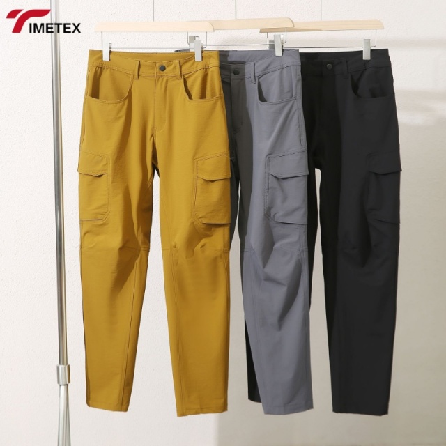 TIMETEX Men's Casual Straight Sun Pants Spring Summer Waterproof Quick-Drying Elastic Tactical Workwear Zipper Breathable