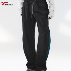 TIMETEX Men's Casual Sports Pants Lightweight  Pants Windbreak Trousers Elastic Mid Waist Straight Wide Leg Patchwork Pants