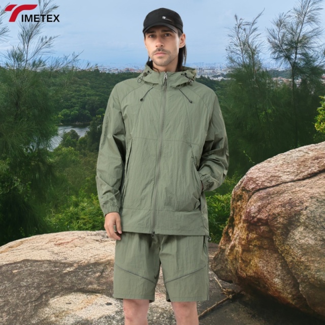 TIMETEX Lightweight Athletic Hooded Sweatshirt Set Solid Pattern Windbreaker Gym Athletic Sweatsuits Athleisure Outfit Hoodies