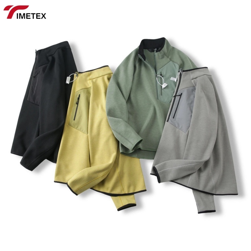 TIMETEX Custom Men's Oversized Half Zip  Sweatshirt 1/4 Zip Logo Pullover Wholesale Jogging Quarter Mens 3D Embroidery Oversized