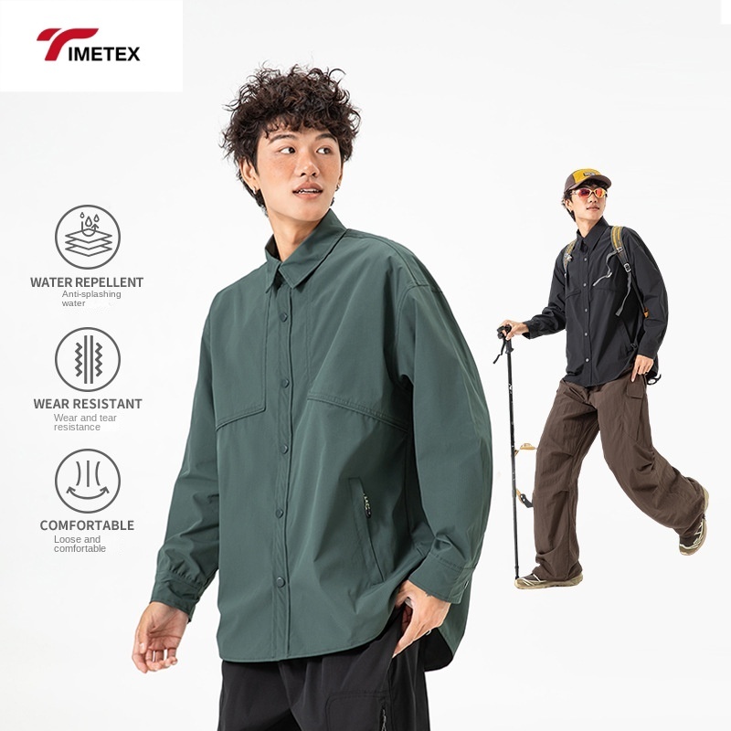 TIMETEX Custom Soft Shell Thermal Jacket Windproof Waterproof with Stand Collar Zipper Front for Outdoor Activities Custom Logo
