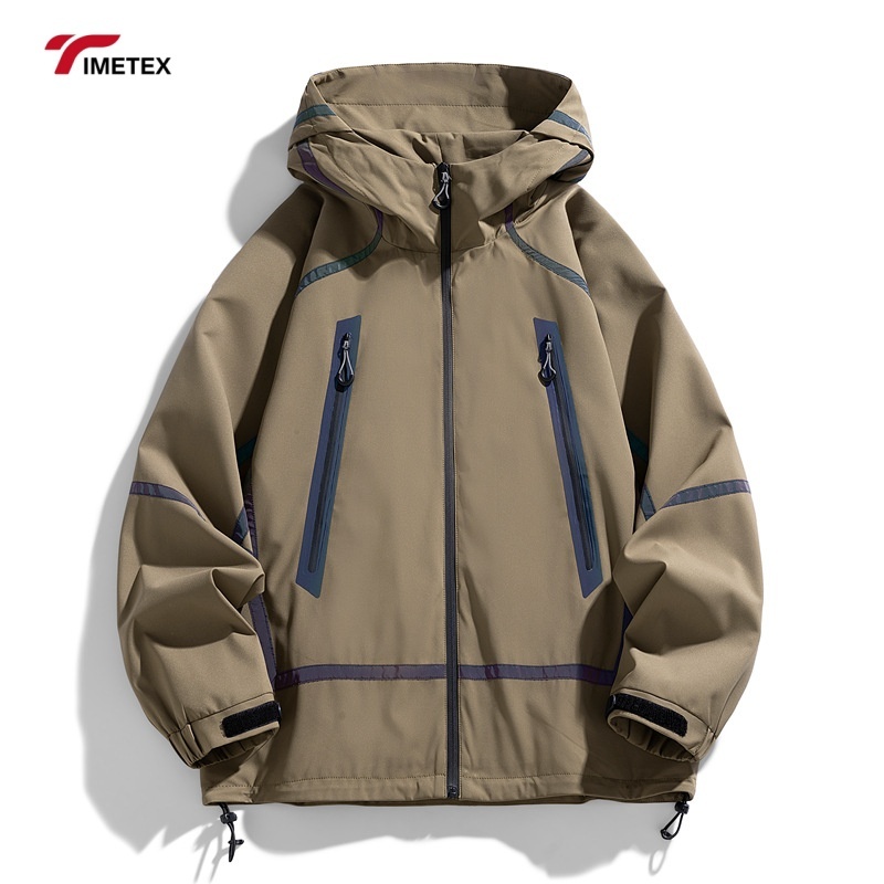 TIMETEX Softshell Sport Jacket for Couples Waterproof Casual Design Colorful Solid Stand Zipper Warm Heating for Autumn Hiking