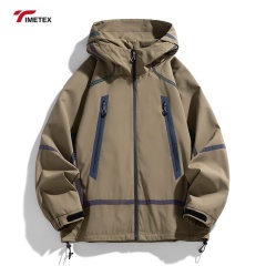 TIMETEX Softshell Sport Jacket for Couples Waterproof Casual Design Colorful Solid Stand Zipper Warm Heating for Autumn Hiking
