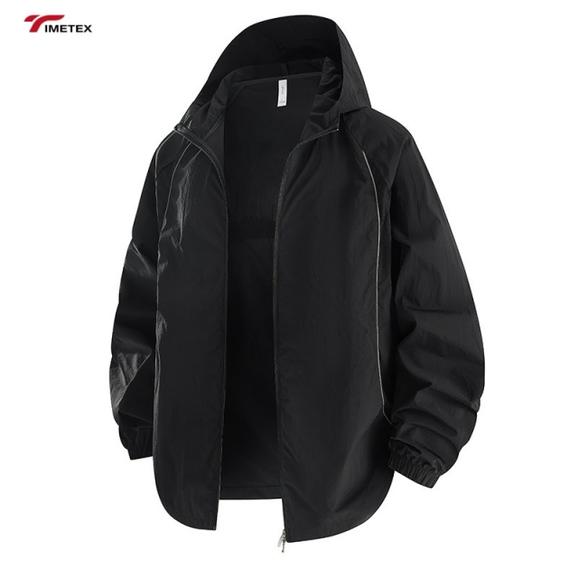 TIMETEX UPF50+ Summer Lovers Trendy Hooded  Clothing for Men Women Anti-Ultraviolet Sunscreen Loose Fit Sun Protection Clothing