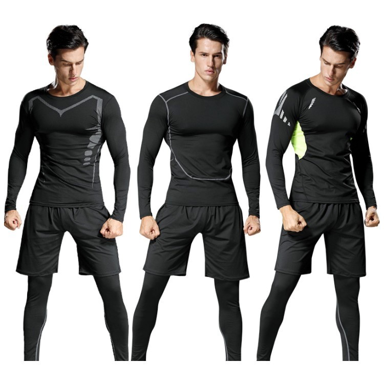 Fashion 3 Piece Latest Design Men Suit Casual Long Sleeve Running Training 3 Piece Activewear Set