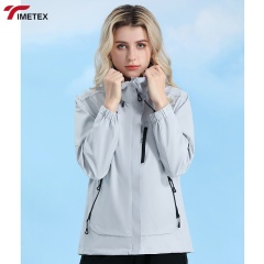 TIMETEX Outdoor Waterproof Zipper Blouson Women's Sun protection Jacket Breathable Solid Pattern Men's Mountaineering Suit