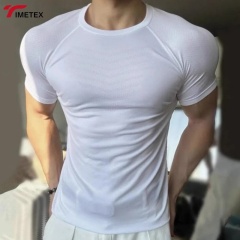 TIMETEX Custom Short Sleeve Lightweight Quick Dry Fit Running Fitness Mens Seamless Compression Muscle Gym t Shirt for Men