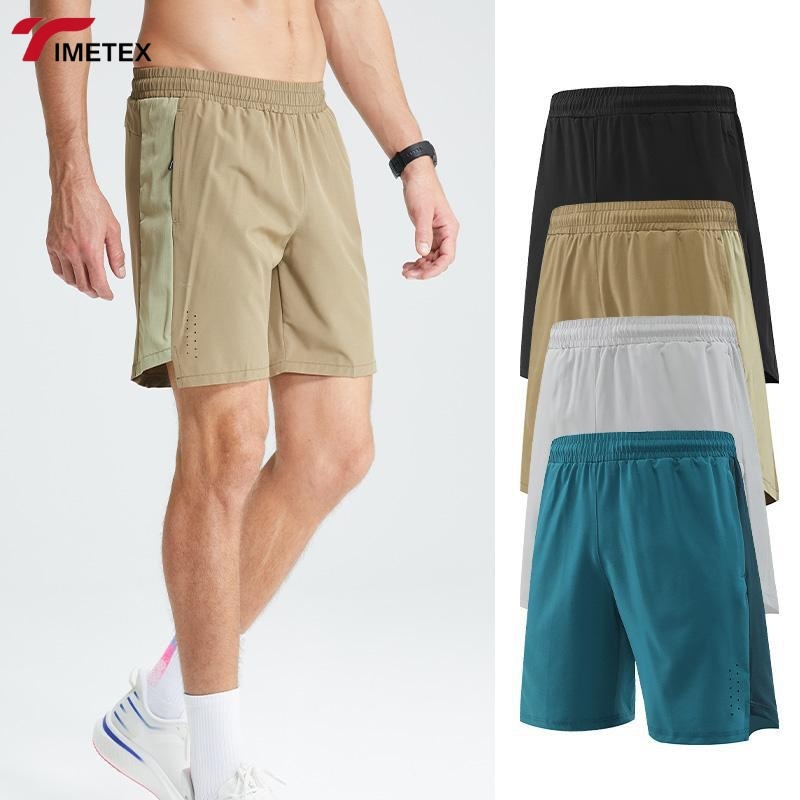 TIMETEX Unisex Dry Fit Workout Training Shorts Custom Mesh Fitness Zipper Loose Casual Elastic Waist Closure Adults Sportswear