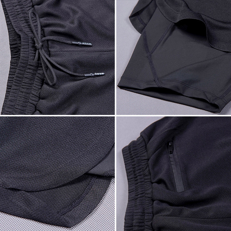 TIMETEX High Quality Men 2 in 1 Double Layer Sports Shorts Breathable Basketball Shorts Workout Bicycling Shorts With Pockets