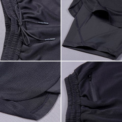 TIMETEX High Quality Men 2 in 1 Double Layer Sports Shorts Breathable Basketball Shorts Workout Bicycling Shorts With Pockets