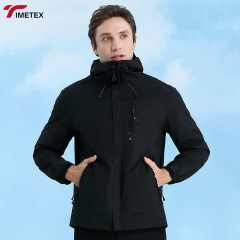 TIMETEX Men's Winter Jacket Waterproof Zipper Women's Sun protection Jacket Solid Pattern Autumn Winter Collection