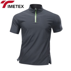 TIMETEX Men's Lightweight Quarter Zipper Sport Training Shirt Breathable Gym Activewear for Running Cycling Cyclist T-shirt