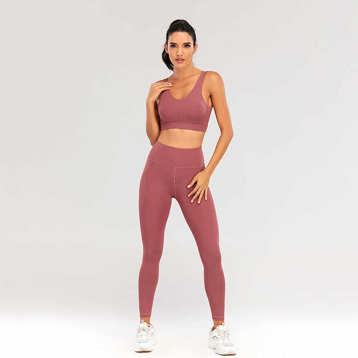 TIMETEX Hot Sale Women Yoga Sport Bra Set High Waist Fitness Workout Clothing Two Piece Yoga Sets