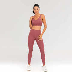 TIMETEX Hot Sale Women Yoga Sport Bra Set High Waist Fitness Workout Clothing Two Piece Yoga Sets