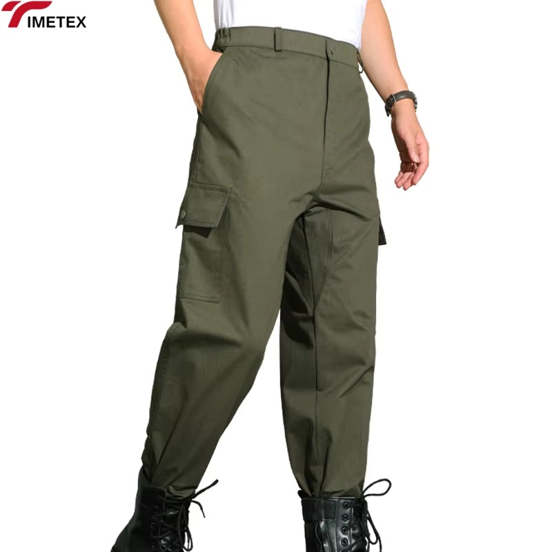 Waterproof Plus Size Work Pants Thick Crotch Wear-Resistant Cotton Loose Fit Breathable for Electric Welding Site Men's