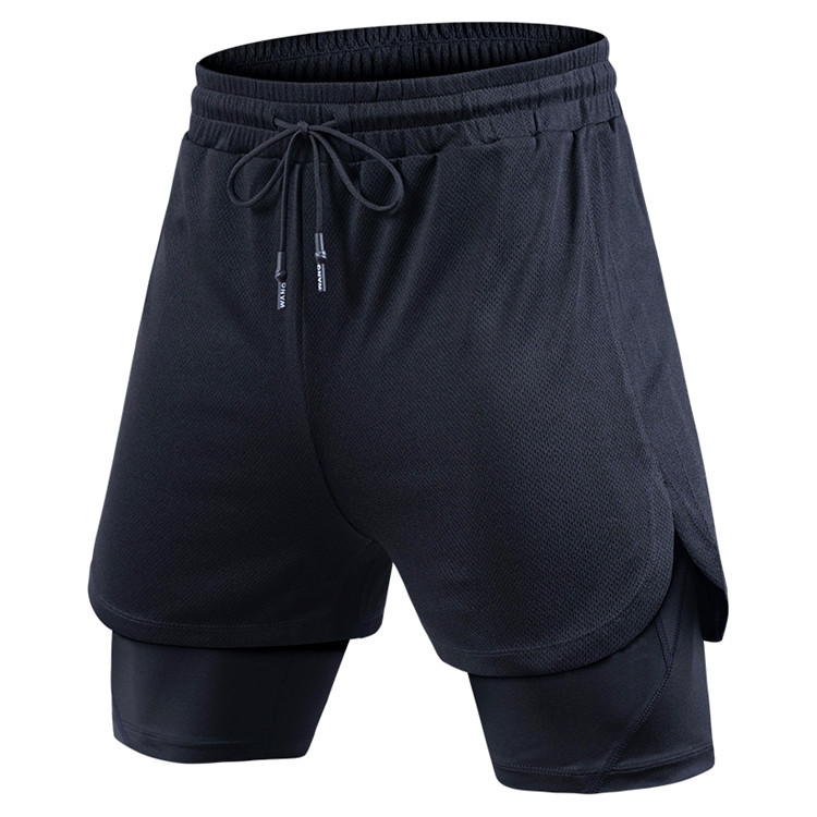 TIMETEX High Quality Men 2 in 1 Double Layer Sports Shorts Breathable Basketball Shorts Workout Bicycling Shorts With Pockets