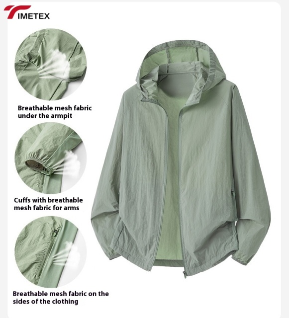 TIMETEX Customized Hooded Sweatshirt Outdoor Casual Zipper-Style Work Jackets Waterproof Windproof Sun Protection Clothing