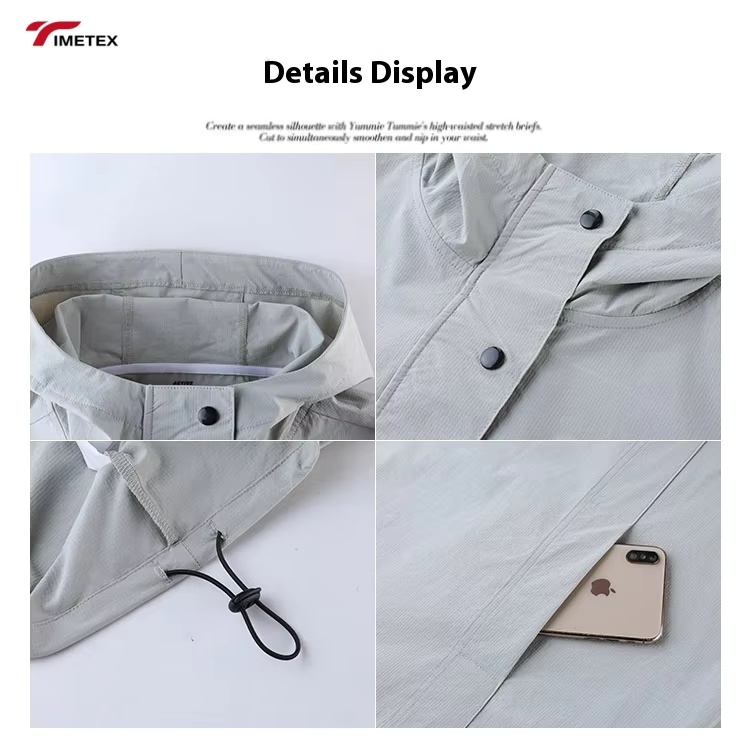 Timetex Custom Windbreaker Top Sports Jackets for Outdoor Workout Pullover Fitness Coats for Fishing Sun Protection Clothing