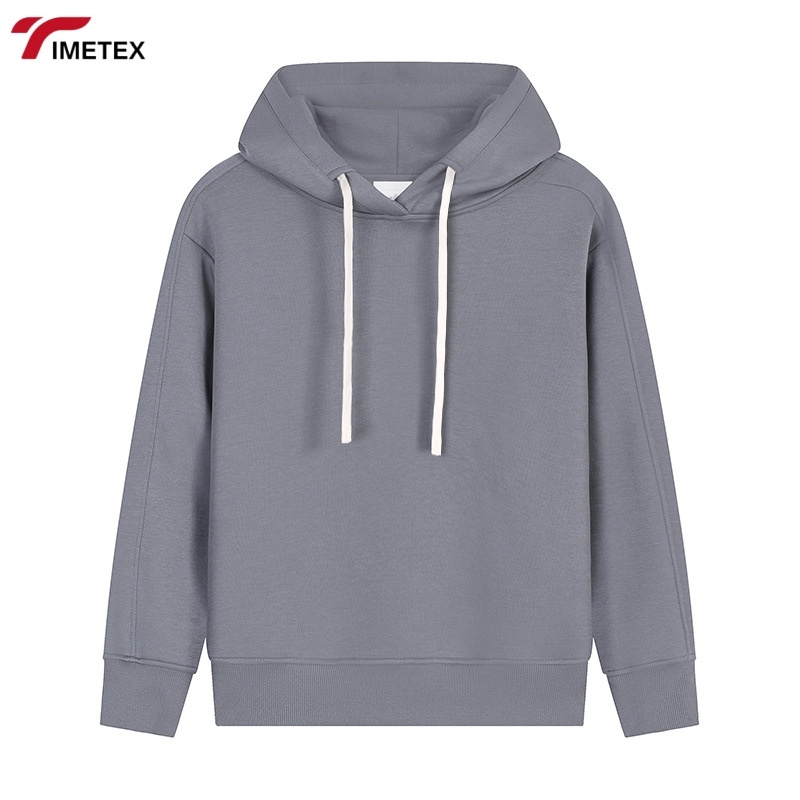 Casual Oversized Pullover Sweatshirt with Logo 3D Embroidered Hooded Loose Fit Knitted Fabric XS-XL Solid Color for Winter