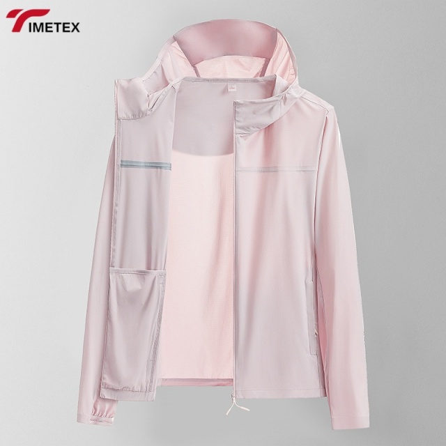 TIMETEX Summer High-Power Sun Protection Ice Silk Long-Sleeved Hooded Rash Breathable Anti-Ultraviolet Zipper Thin Windproof