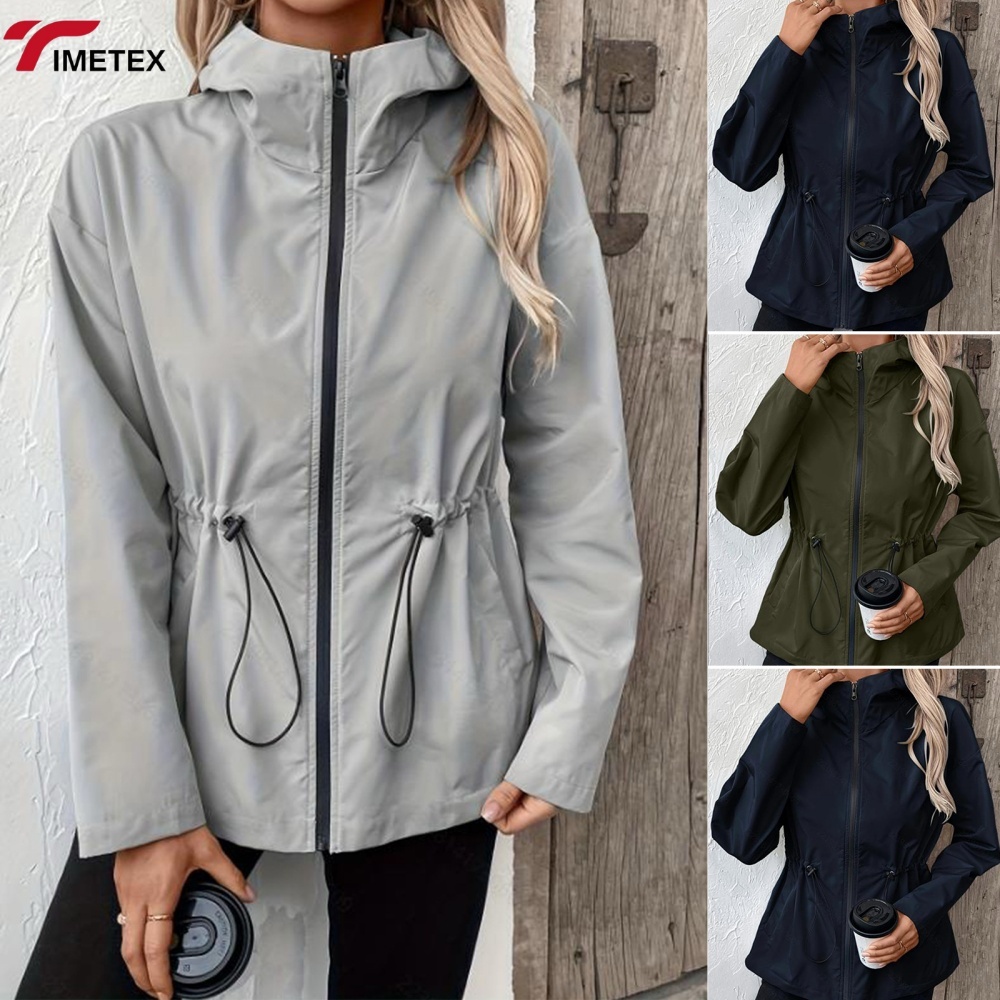 TIMETEX Summer Outdoor Sports Waterproof Jacket Hooded Raincoat Windbreaker for Active Sports for Mountaineering