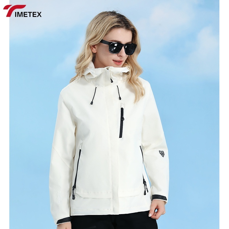 TIMETEX Outdoor Waterproof Zipper Blouson Women's Sun protection Jacket Breathable Solid Pattern Men's Mountaineering Suit