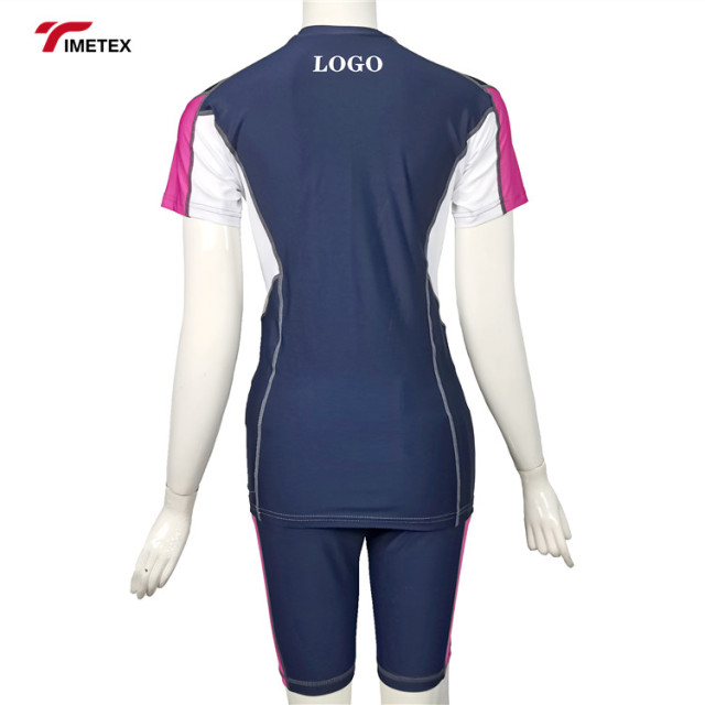 TIMETEX Customized Womens  Short Sleeve Sport Sublimated Rash Guard  Uv  Protection Snorkeling Shirt