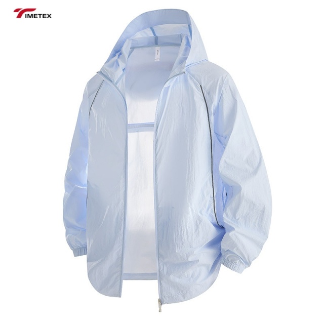 TIMETEX UPF50+ Summer Lovers Sunscreen Clothing Unisex for Same Anti-ultraviolet Skin Clothing Loose Trend Hooded Fashion