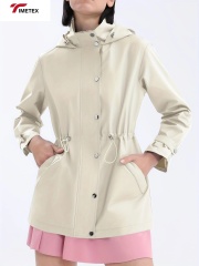 Timetex  Stylish Simple Commuter Design Casual Jacket for Spring/Summer Long Length Adjustable Waist 5XL Solid Autumn Woven