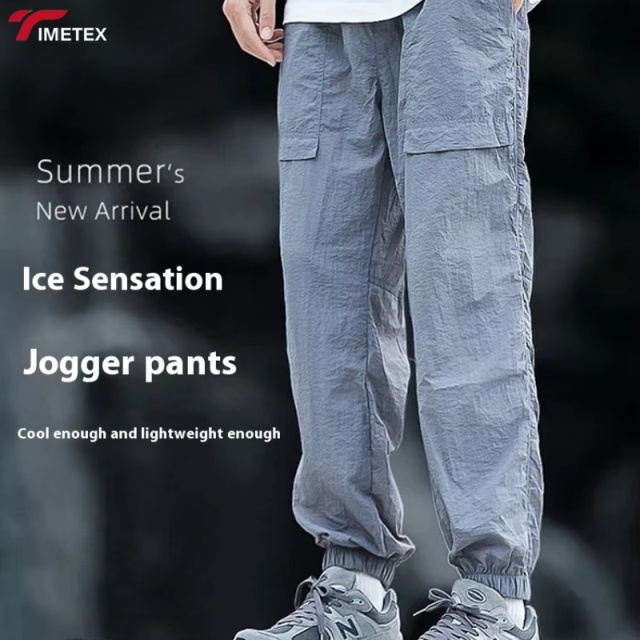 Timetex Lightweight Breathable Water-Resistant Windbreaker Pants for Outdoor Activities and Fishing Active Bottoms