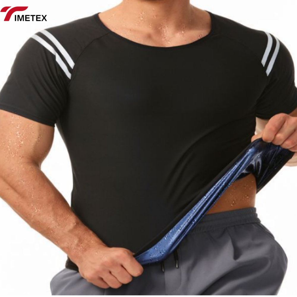 TIMETEX Compression Waist Trainer Workout Tank Top Body Shaper Slimming Vest Sauna Sweat Shirt for Weight Loss Men's Sauna