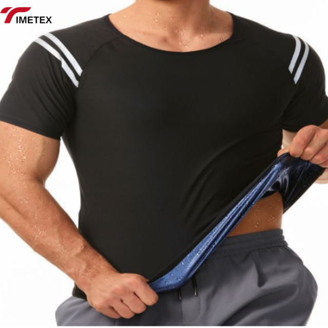 TIMETEX Compression Waist Trainer Workout Tank Top Body Shaper Slimming Vest Sauna Sweat Shirt for Weight Loss Men's Sauna