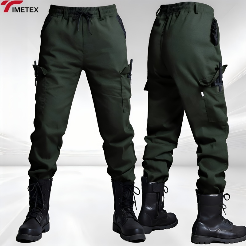 Waterproof Plus Size Work Pants Thick Crotch Wear-Resistant Cotton Loose Fit Breathable for Electric Welding Site Men's