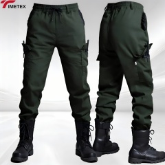 Waterproof Plus Size Work Pants Thick Crotch Wear-Resistant Cotton Loose Fit Breathable for Electric Welding Site Men's