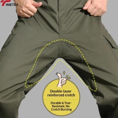 Waterproof Plus Size Work Pants Thick Crotch Wear-Resistant Cotton Loose Fit Breathable for Electric Welding Site Men's