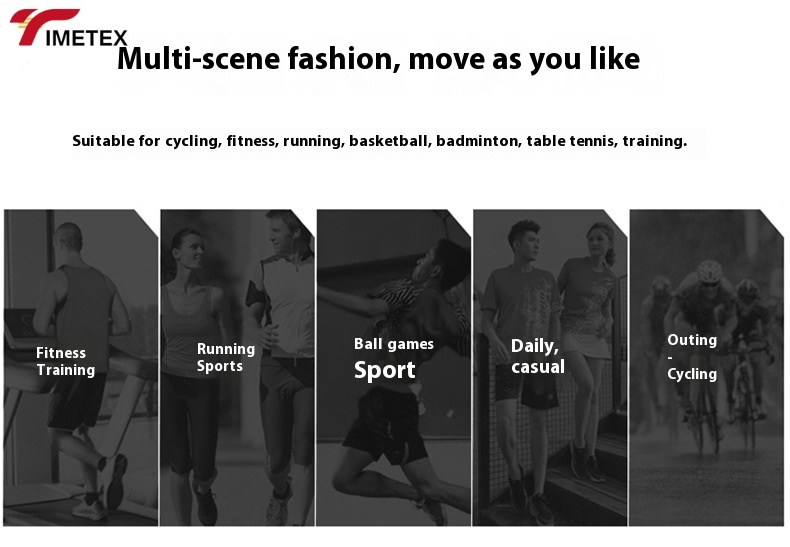 TIMETEX Custom 300 Rams Gym Shorts Double Layer Breathable Quick Dry Phone Pocket Solid Pattern Casual Style Plain Elastic Waist